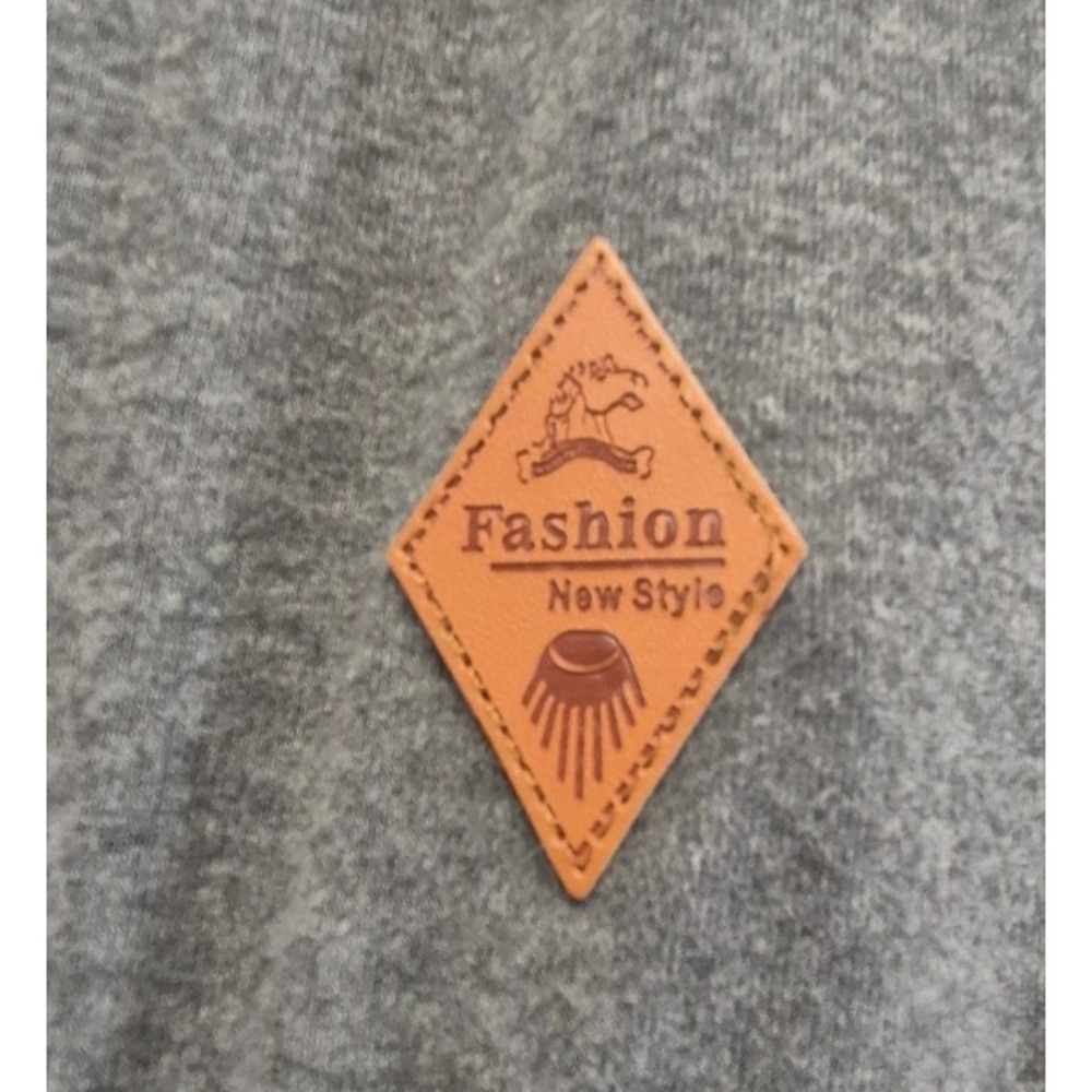 Gerui Si women's gray cowl neck hoodie LG Wolf Logo Thumb Holes Pullover - Picture 10 of 14